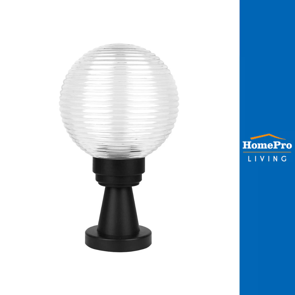 ELEKTRA ไฟหัวเสา HK-K1-200 Curly Clear พลาสติก MODERN สีดำ จัดส่งโดย HomePro