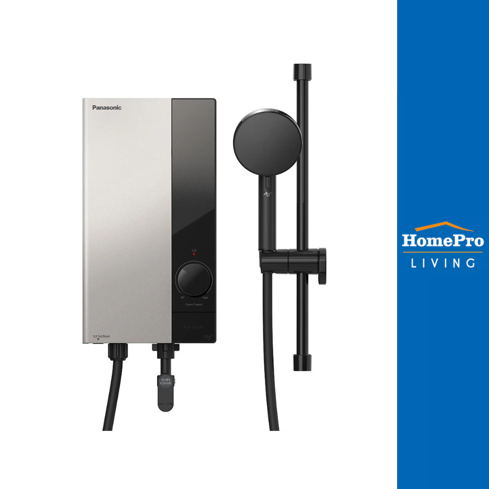 PANASONIC เครื่องทำน้ำอุ่น DH-4US1TS 4800 วัตต์ สีขาว/เงิน จัดส่งโดย HomePro