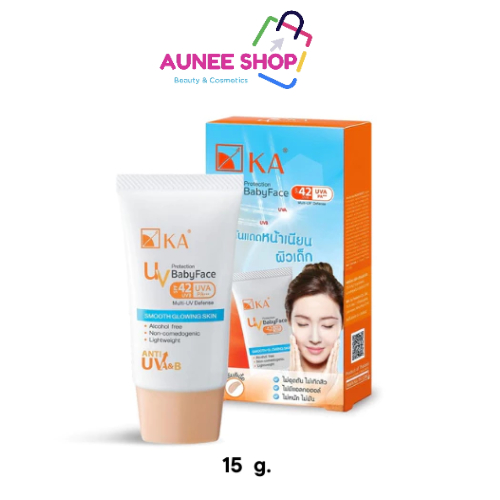พร้อมส่ง/มีไลฟ์ KA UV Protection BabyFace SPF 42 PA+++ 15 g./ เคเอ ยูวี โพรเทคชั่น เบบี้เฟส ครีมกันแดดหน้าเด็ก