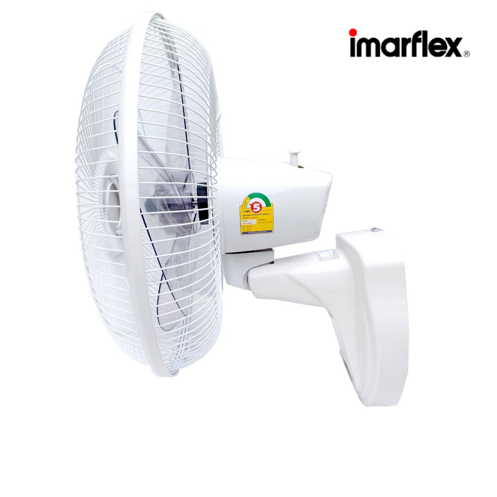 imarflex รุ่น IE-185 พัดลมติดผนังขนาด 16 นิ้ว ควบคุมด้วยเชือก 1 เส้น ปรับแรงลม 3 ระดับ มาตรฐานความปลอดภัยและฉลากประหยัดไฟเบอร์ 5