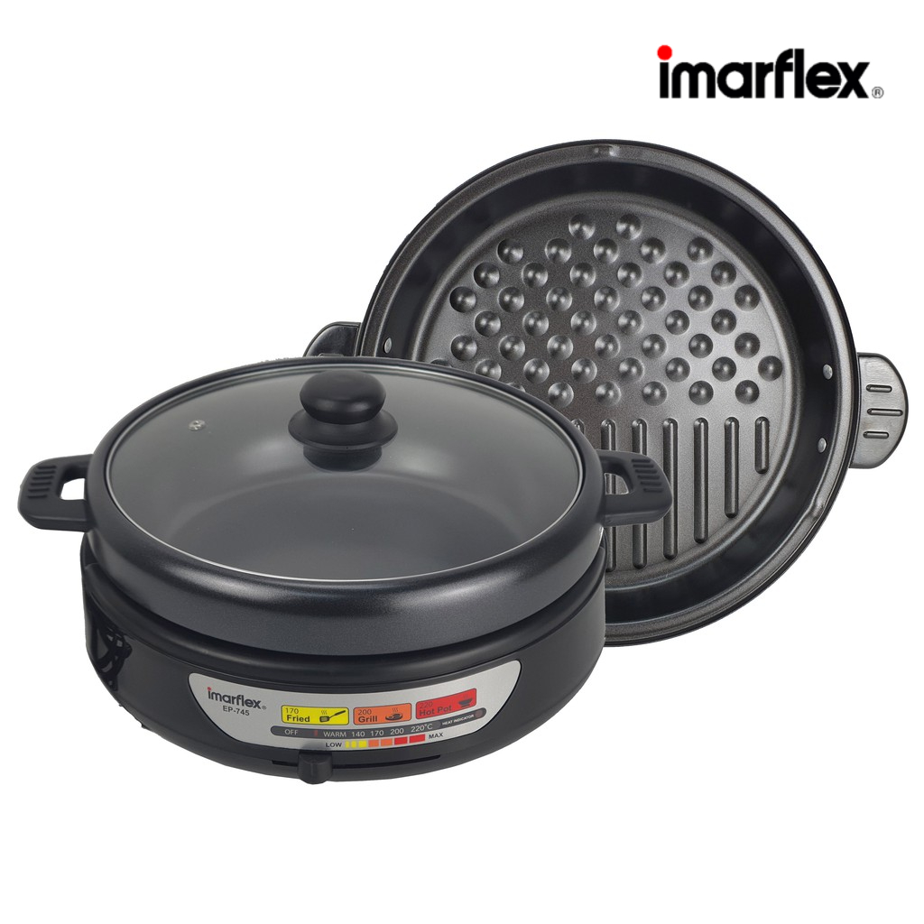 IMARFLEX_29 หม้อเอนกประสงค์ แบบสุกี้ / ปิ้งย่าง เคลือบ  EP-745