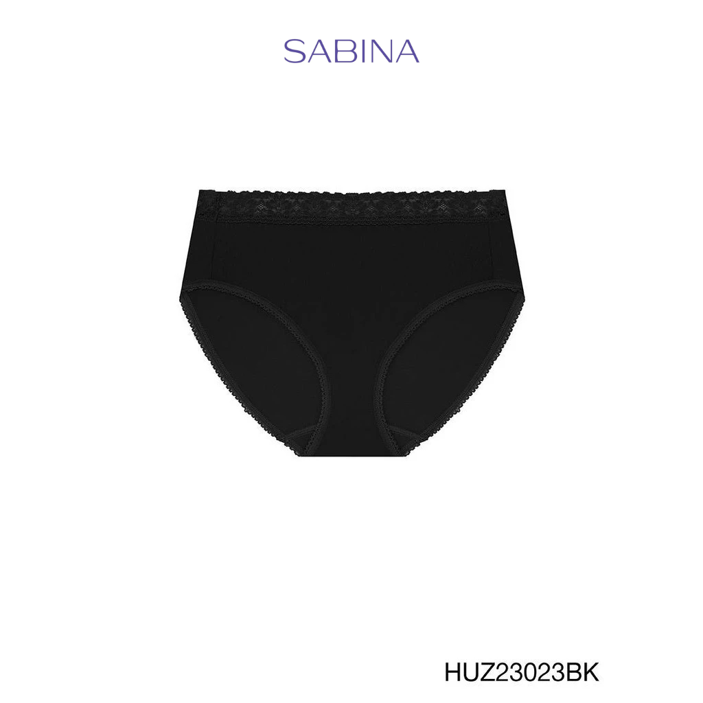 Sabina Habpy Panty กางเกงในทรงเอวสูงปานกลาง รหัส HUZ23023BK - สีดำ