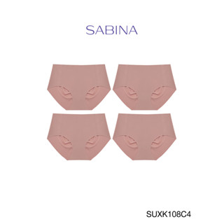 Sabina กางเกงชั้นใน (Set 4 ชิ้น) Panty Seamless รุ่น Soft Collection รหัส SUXK108C4 สีเนื้อแทน