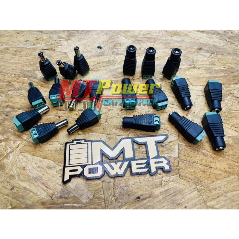 DC Connector 5.5 มม x 2.1 มม สำหรับกล้องวงจรปิด และ LED
