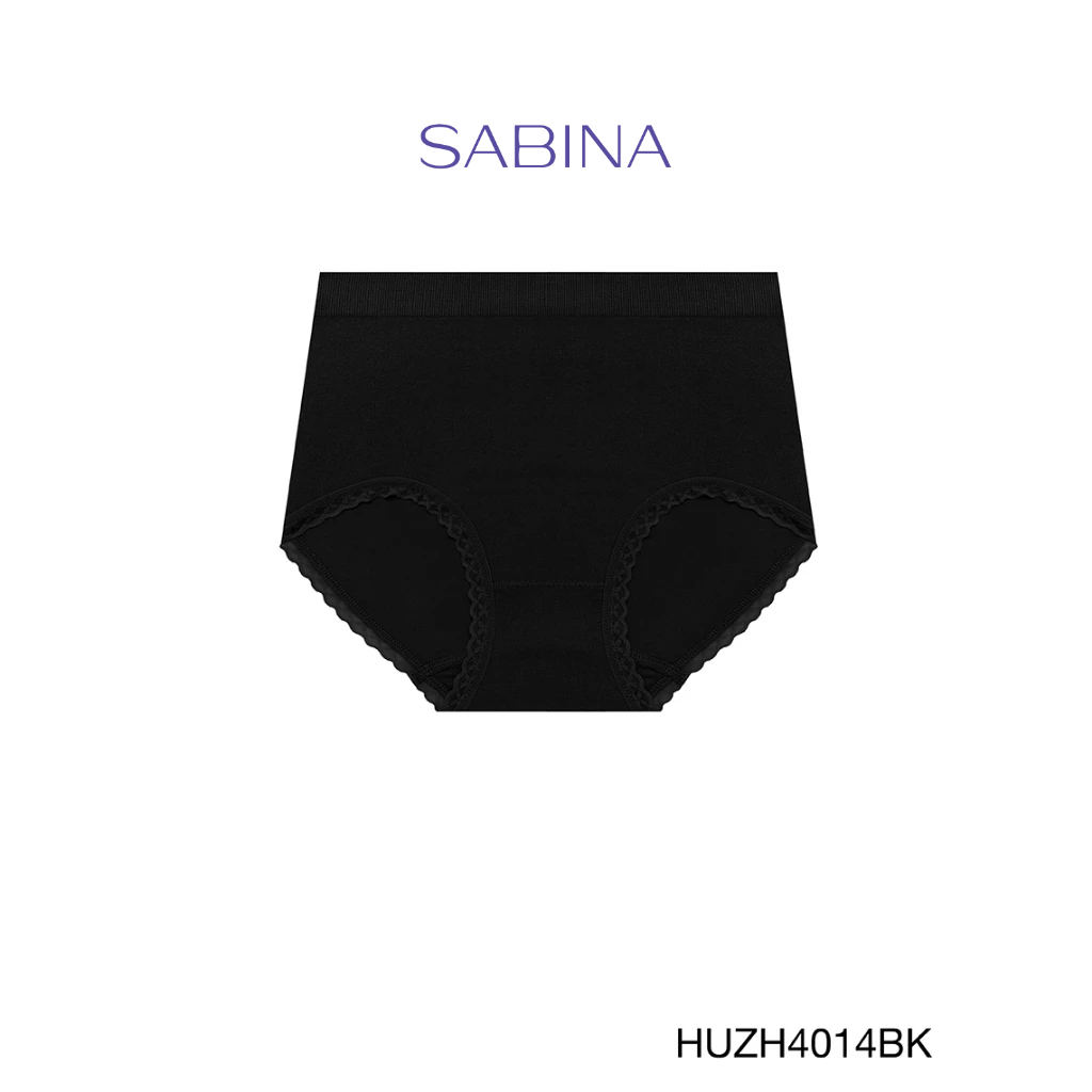 Sabina กางเกงชั้นใน Habpy Panty เบสิค ทรงครึ่งตัว รหัส HUZH4014BK สีดำ