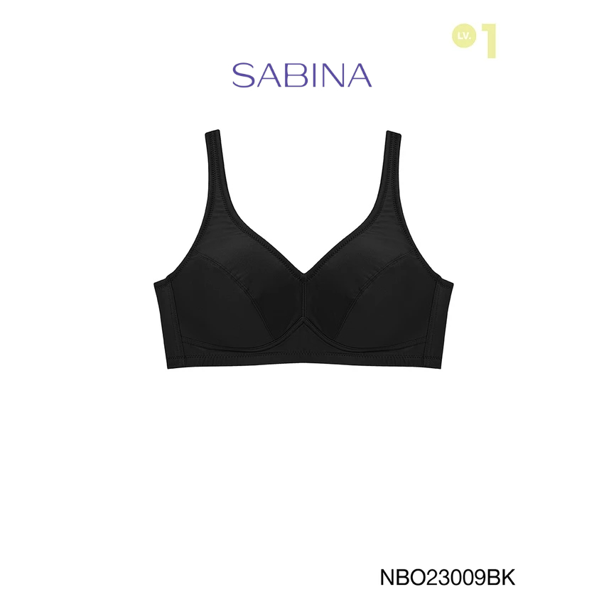 Sabina เสื้อชั้นใน Invisible Wire (ไม่มีโครง) รุ่น Function Bra รหัส NBO23009BK สีดำ