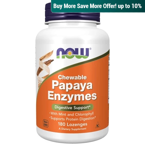 Now Foods, Chewable Papaya Enzymes, 180 Lozenges