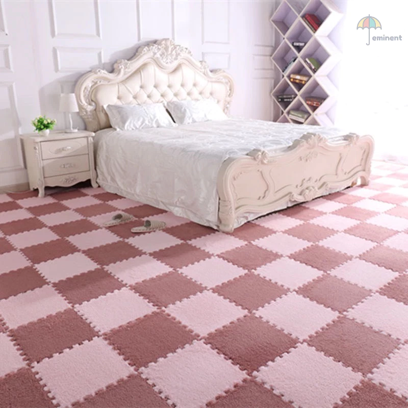 พรม พรมจิ๊กซอว์ แถมฟรีขอบปิด พรมปูพื้นห้อง DIY แผ่นรองพื้น ขนาด30x30cm. เนื้อผ้ากำมะหยี่ thumbnail 7