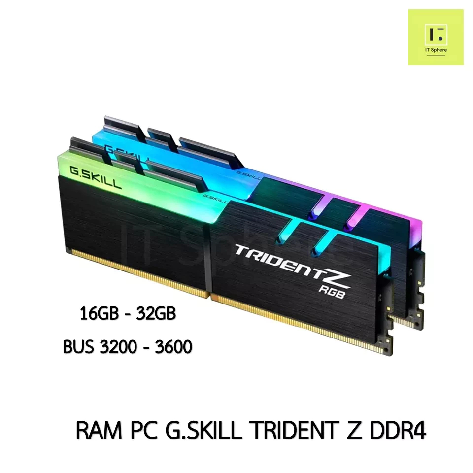 RAM G.SKILL TRIDENT Z RGB BLACK DDR4 16GB 32GB  BUS 3200 3600 tridentz แรม gskill