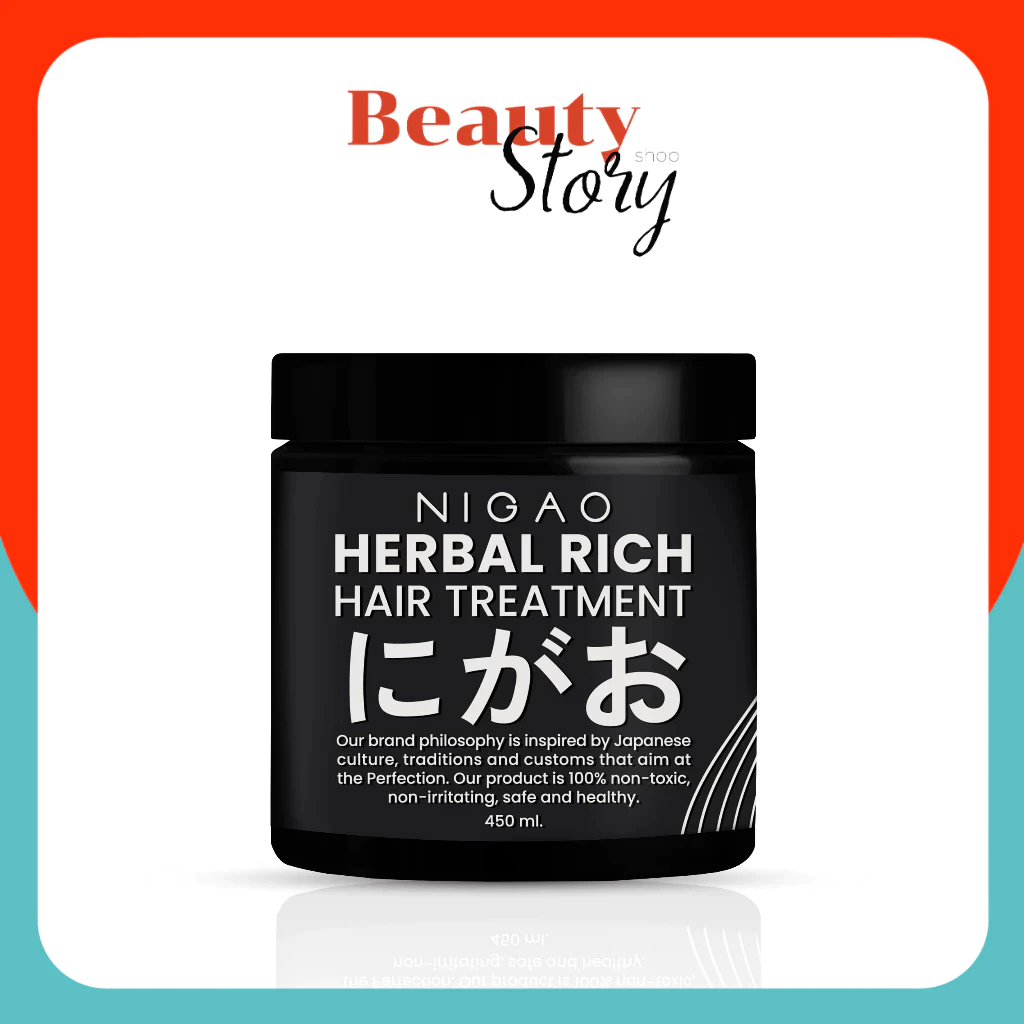 โฉมใหม่ 🚍Nigao Herbal Rich Treatment 450มล นิกาโอะ เฮอร์บัล ริช ทรีทเมนท์ ฟื้นฟู ผมเสีย ปกป้องผม จากความร้อน หนีบ ไดร์