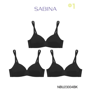 [Online Exclusive] Sabina เสื้อชั้นใน (Set 3 ชิ้น) Invisible Wire รุ่น Pretty Perfect รหัส NBU23004BK สีดำ