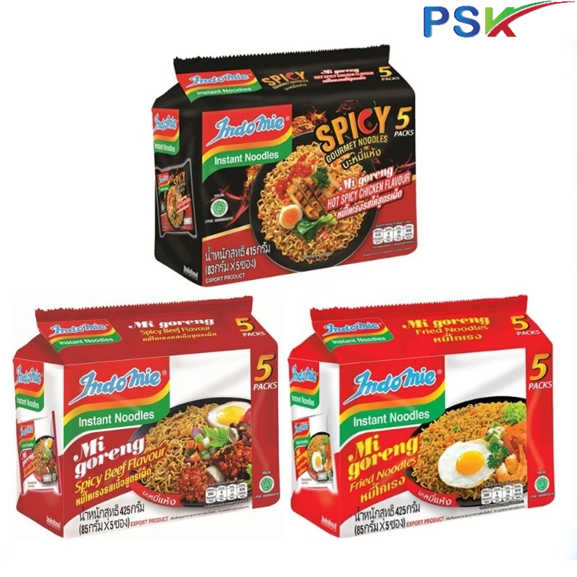 Indomie อินโดมี่ หมี่โกเรง ฟรายด์ สไปซี่ ซิคเค่น นู้ดเดิ้ล (แพ็ค5) มาม่า ไวไว Mama Samyang