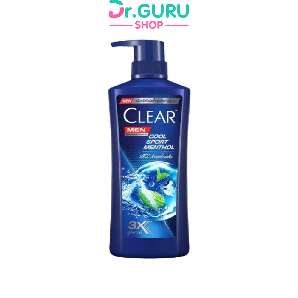 CLEAR Men Cool Sport Menthol แชมพูขจัดรังแคสำหรับผู้ชาย (390ml.)