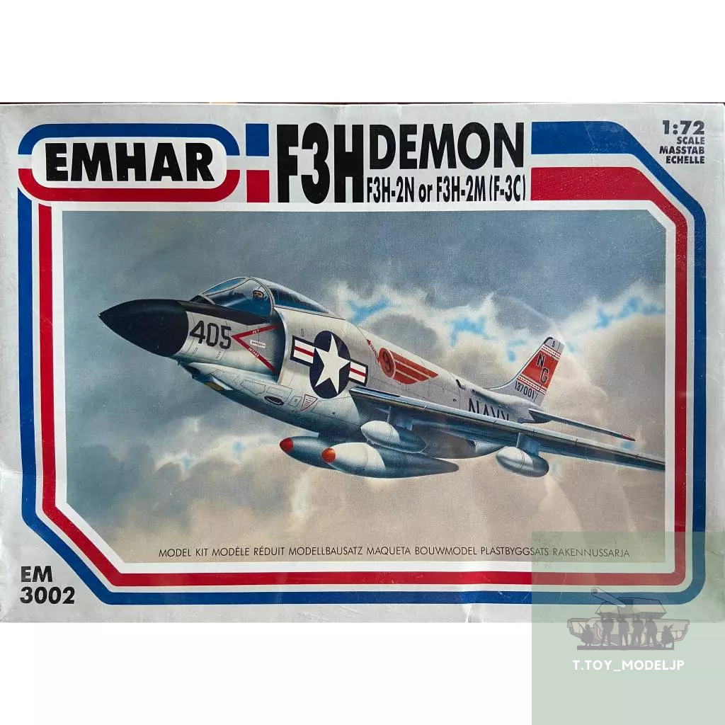 EMHAR 1/72 F3H Demon F3H-2N or F3H-2M F-3C โมเดลเครื่องบินรบ เครื่องบินรบ โมเดลเครื่องบินประกอบ