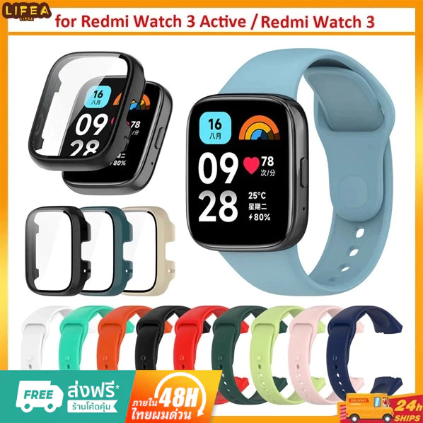 สายนาฬิกาข้อมือ ซิลิโคนนิ่ม แบบแข็ง สําหรับ Redmi Watch 3 Redmi Watch 3 Lite Xiaomi Redmi Watch3 active