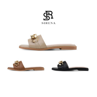 SIRENA รองเท้าหนังแท้ ส้น 0.5 นิ้ว รุ่น TESS | รองเท้าส้นเตี…