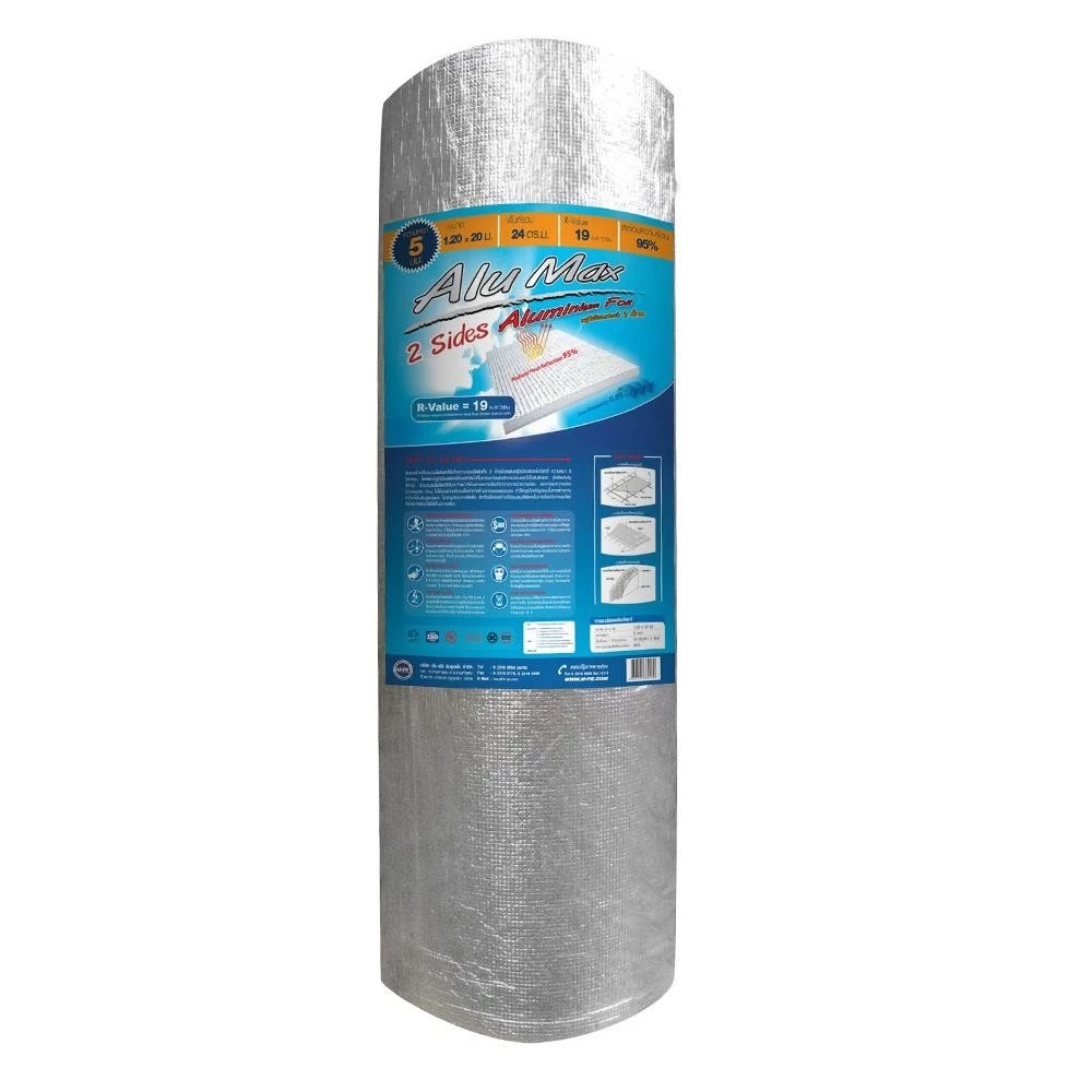 MPE ฉนวนกันความร้อน PE ALUMAX หนา 5 มม. 1.20X20 ม. จัดส่งโดย HomePro