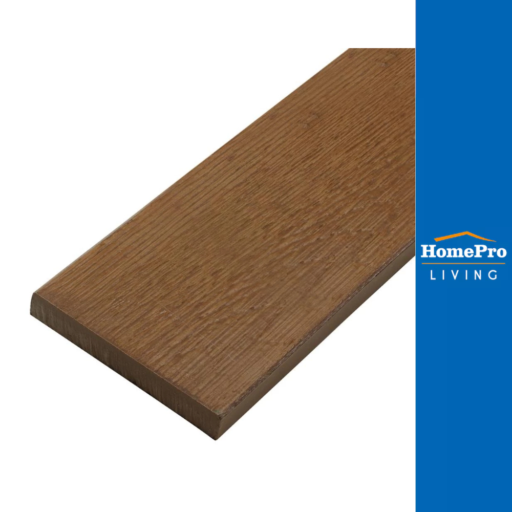 SHERA ไม้พื้น คัลเลอร์ทรู ลายชัยพฤกษ์ ขอบวี 15X300X2.5 ซม. สีน้ำตาลเชสนัท