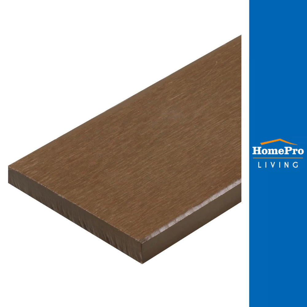 SHERA ไม้พื้น คัลเลอร์ทรู ลายเสี้ยน ขอบวี 15X300X2.5 ซม. สีทรอปิคอล โอ๊ค