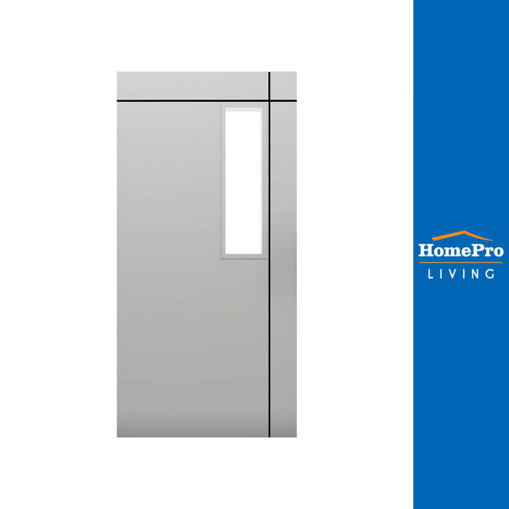 HomePro ประตู UPVC มีกระจก ED 100x200 ซม. สีขาว แบรนด์ PARAZZO