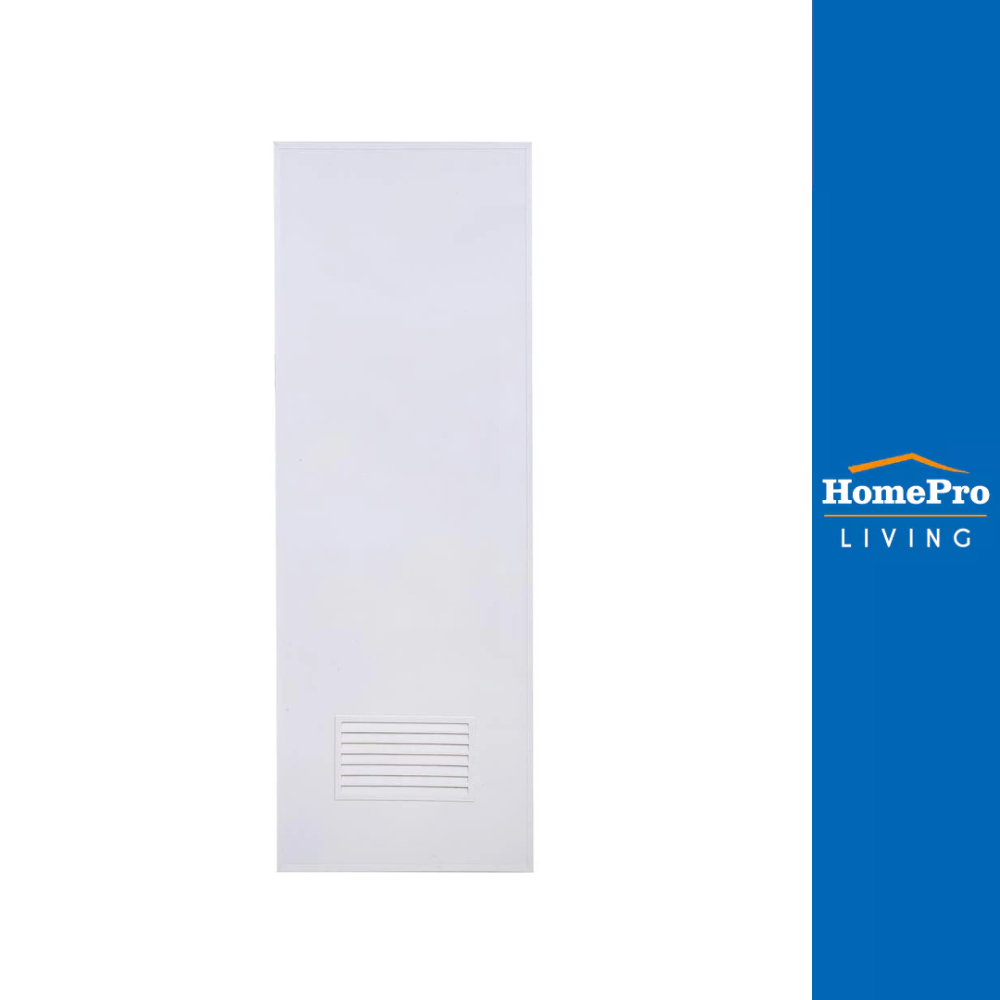 HomePro ชุดประตูห้องน้ำพร้อมวงกบ PVC AZ-P2 เกล็ดล่าง UV 70X200 ซม. สีขาว แบรนด์ AZLE