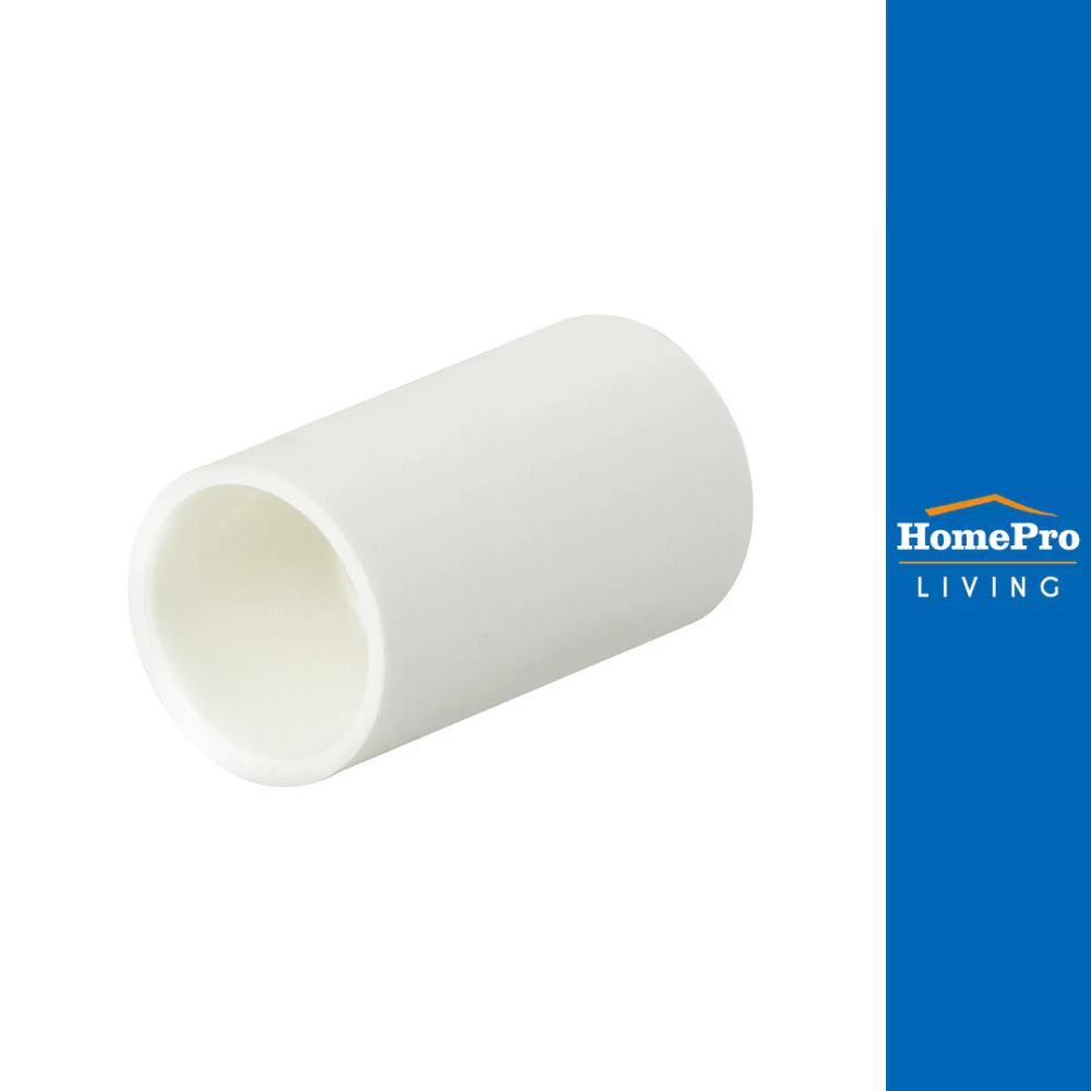 ตราช้างเอ็นพีไอ ข้อต่อตรง PVC ตราช้างNPI 16 มม. มาตรฐาน BS สีขาว จัดส่งโดย HomePro