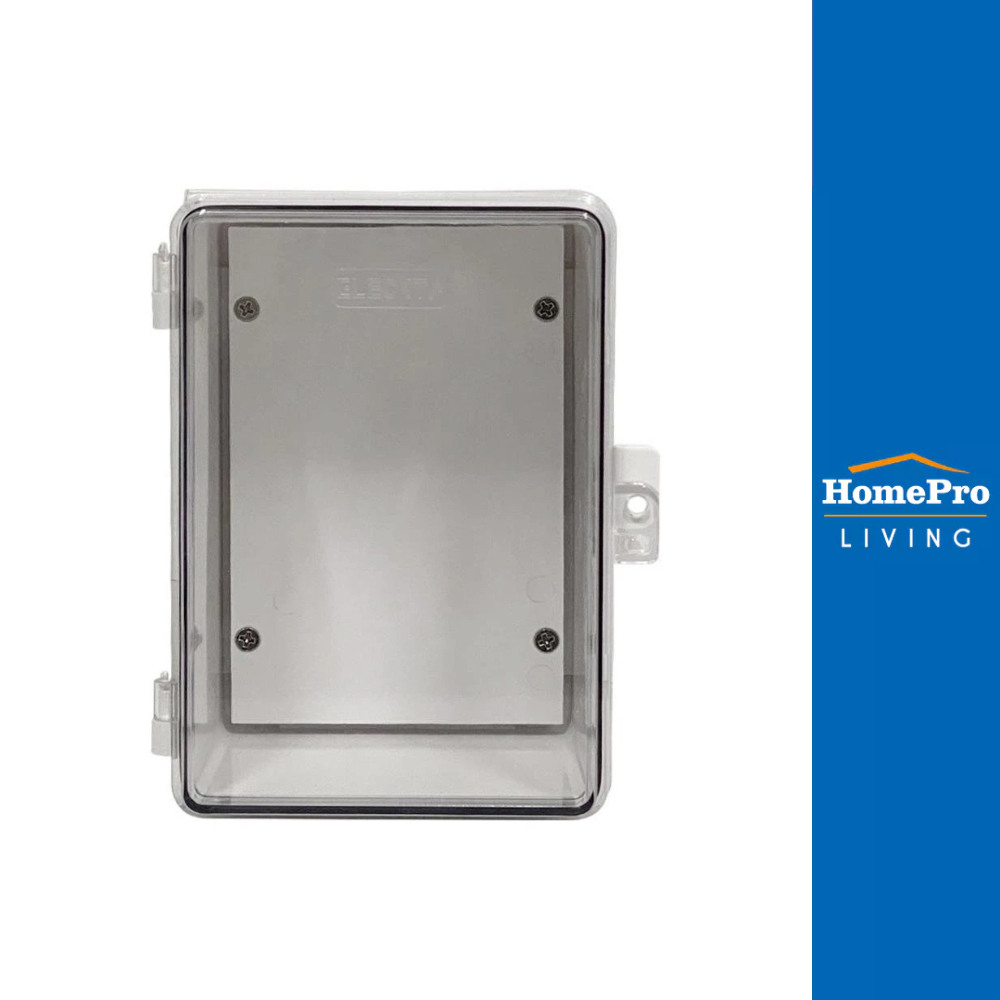 ELECKTA ตู้กันน้ำฝาใส  4x6 นิ้ว สีขาว