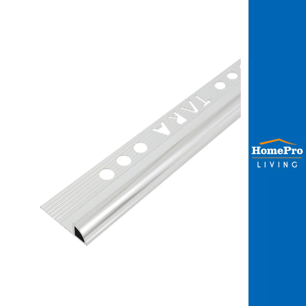 HomePro คิ้วอะลูมิเนียมแบบโค้ง 9 มม. 2 ม. สีเงินเงา แบรนด์ TARA