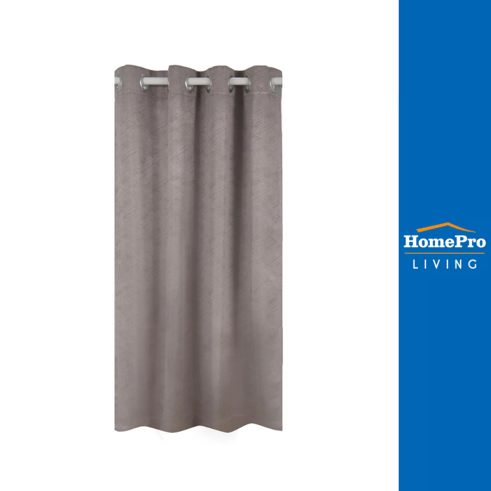 HomePro ผ้าม่าน EYELET DURHAM UV 130X160 ซม. สีน้ำตาล แบรนด์ HOME LIVING STYLE