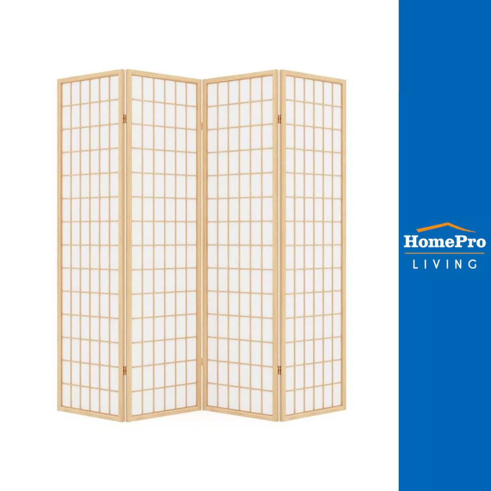 FURDINI ฉากกั้น 4 บานพับ 20850N-4 สีบีช จัดส่งโดย HomePro