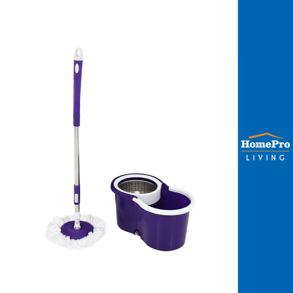 HomePro ชุดอุปกรณ์ถังปั่นพร้อมไม้ม็อบ TAIKU สีม่วง แบรนด์ ME LIVING