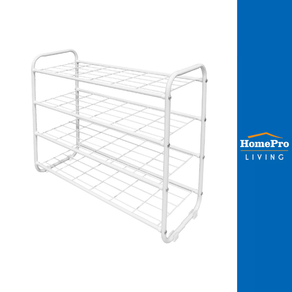 STACKO ชั้นวางรองเท้า 4 ชั้น KEEP 70x27x58 ซม. สีขาว จัดส่งโดย HomePro