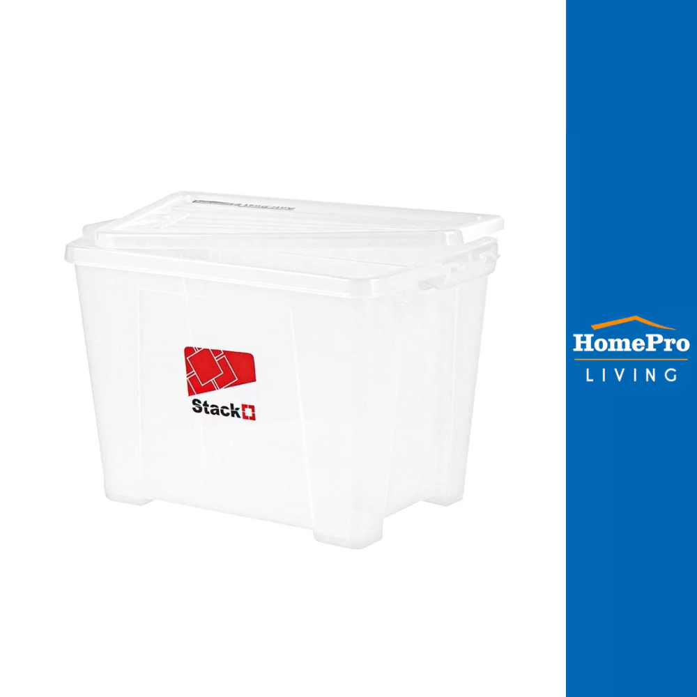 STACKO กล่องเก็บของ ฝาล็อค 6652 24 ลิตร สีใส จัดส่งโดย HomePro