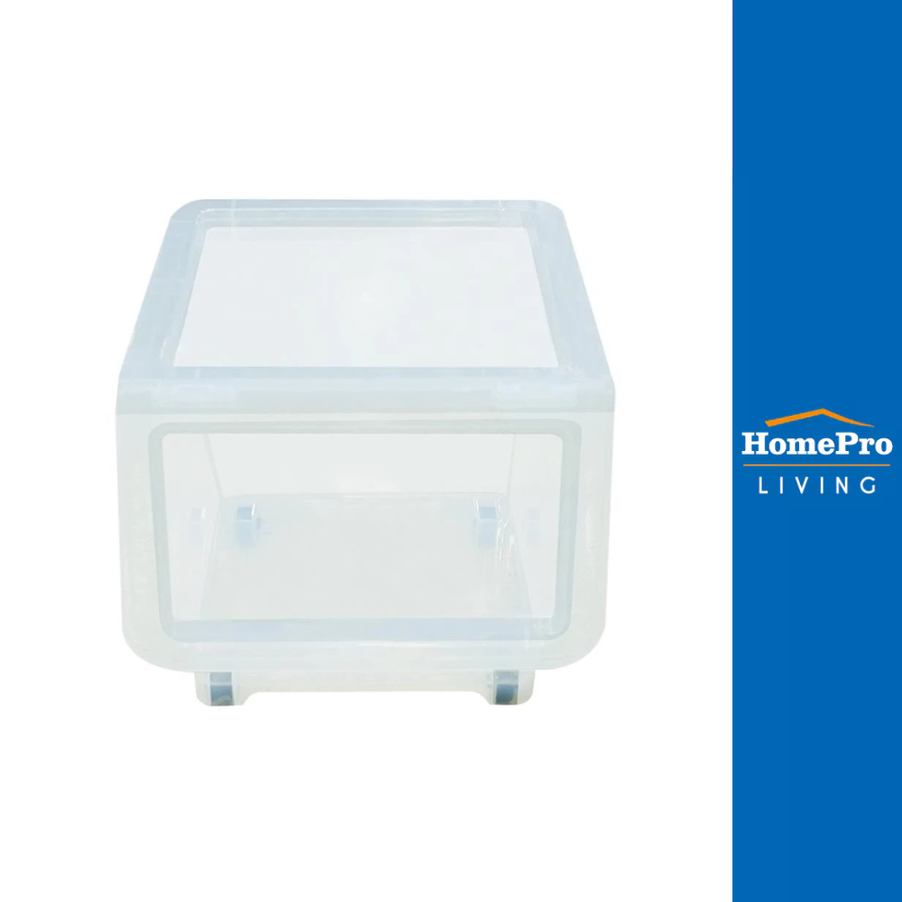 HomePro กล่องเก็บของ มีล้อ ฝาหน้า STACKO 70551 ไซซ์ M สีใส แบรนด์ STACKO