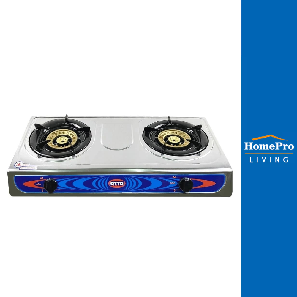 HomePro เตาแก๊สตั้งโต๊ะ 2 หัวแก๊ส  GS-872 แบรนด์ OTTO