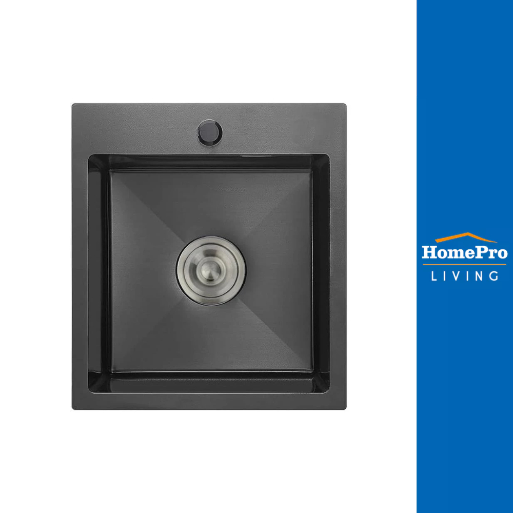 HomePro ซิงค์ฝัง 1 หลุม TEKA TQ 45B BLACK สีดำ