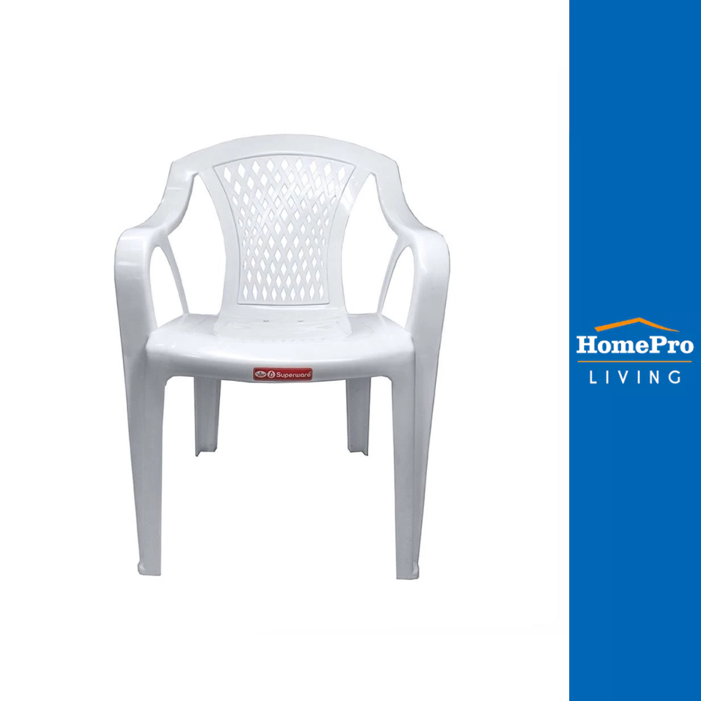 SUPERWARE เก้าอี้พลาสติก CH-52 สีขาว จัดส่งโดย HomePro