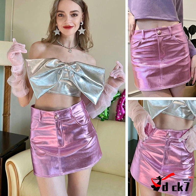มินิสเกิร์ตผู้หญิง, กระโปรงเอวสูง Slim Fit คลับปาร์ตี้ประจำวัน