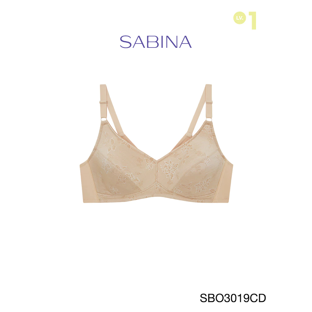 Sabina เสื้อชั้นใน Invisible Wire (ไม่มีโครง) รุ่น Function Bra รหัส SBO3019CD สีเนื้อเข้ม