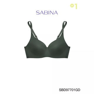 Sabina เสื้อชั้นใน Invisible Wire (ไม่มีโครง) รุ่น Perfect Bra รหัส SBD97701GD สีเขียวเข้ม