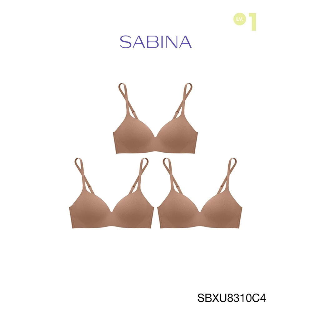 Sabina เสื้อชั้นใน (Set 3 ชิ้น) Invisible Wire (ไม่มีโครง) Seamless Fit รุ่น Pretty Perfect รหัส SBX
