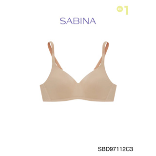 Sabina เสื้อชั้นใน Invisible Wire (ไม่มีโครง) รุ่น Perfect Bra รหัส SBD97112C3 สีเนื้อเข้ม