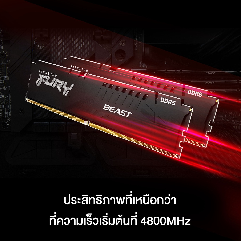 Kingston FURY Beast รุ่นทนทาน DDR5 4800MHz (KF548C38BBK2) - หน่วยความจำ (แรมพีซี)