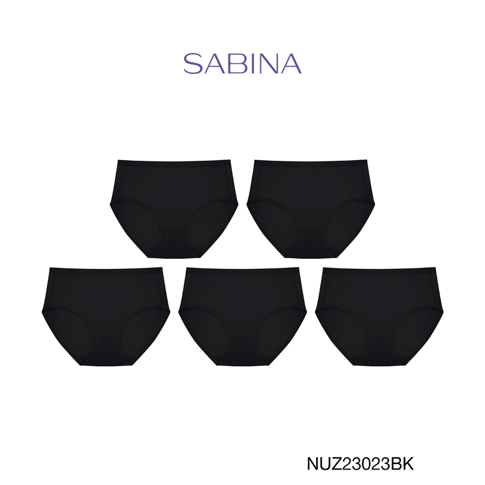Sabina กางเกงชั้นใน (Set 5 ชิ้น) รุ่น Panty Zone รหัส NUZ23023BK สีดำ