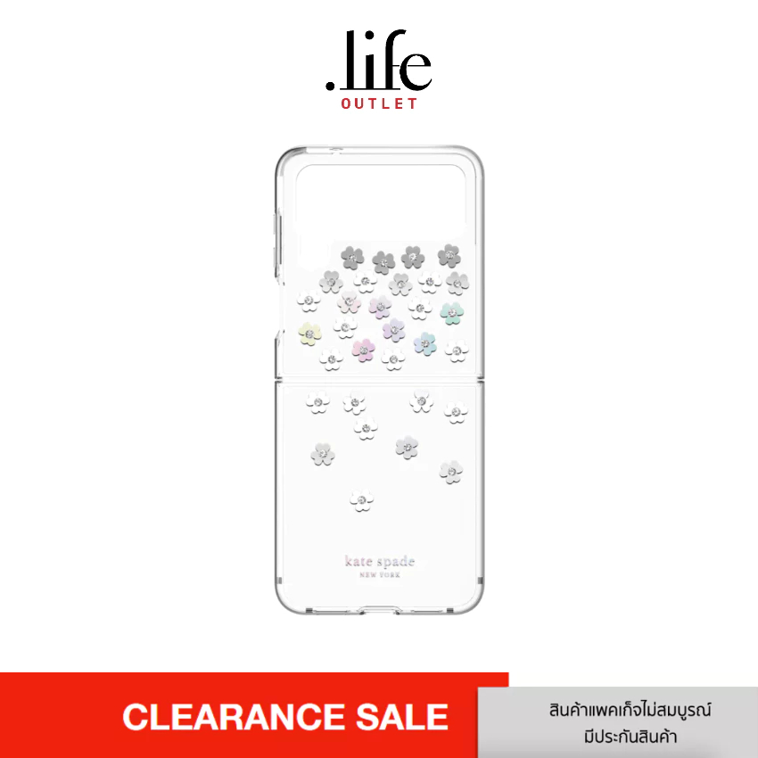 KATE SPADE Protective Hardshell Case for Samsung Galaxy Z Flip 4 - Scattered Flowers By Dotlife Copperwired.