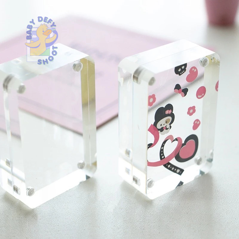 <พร้อมส่ง> กรอบรูปใส แบบหนา 2ซม 1.5", 3", 4", 5", 6", 7", 8" กรอบรูป ตั้งโต๊ะ อะครีลิก รูปติดบัตร โพลาลอย รูปอัด ตกแต่ง
