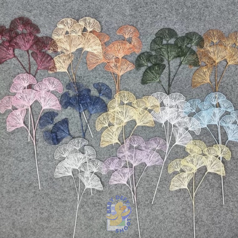 <พร้อมส่ง> ใบแป๊ะก๊วย(ทรงพัด) Gingko Leaves 13สี ใบไม้ประดิษฐ์ หลากสี พร็อบแต่งซุ้ม, ใบไม้ปลอม,อุปกรณ์ทำฉาก ต้นไม้ประดับ