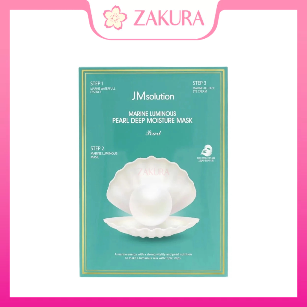 JM Solution Mask - Honey Luminous/Pearl Deep/S.O.S Ringer/SOS Ringer Amino/Jellyfish/Active Bird's nest/Golden Caviar/ Pink Snail/Placen Collagen/SOS Ringer Amino Mask PLUS/Silky Cocoon - 10pcs