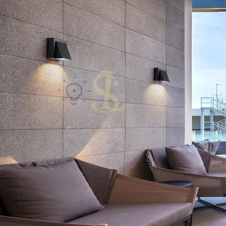 โคมไฟติดผนัง LED สไตล์โมเดิร์น3W 6w กันน้ำ IP65 สำหรับตกแต่งบ้านและสวนโคมไฟติดผนังนอกบ้านโคมไฟกิ่งกันฝนแถมขั้วใส่ห