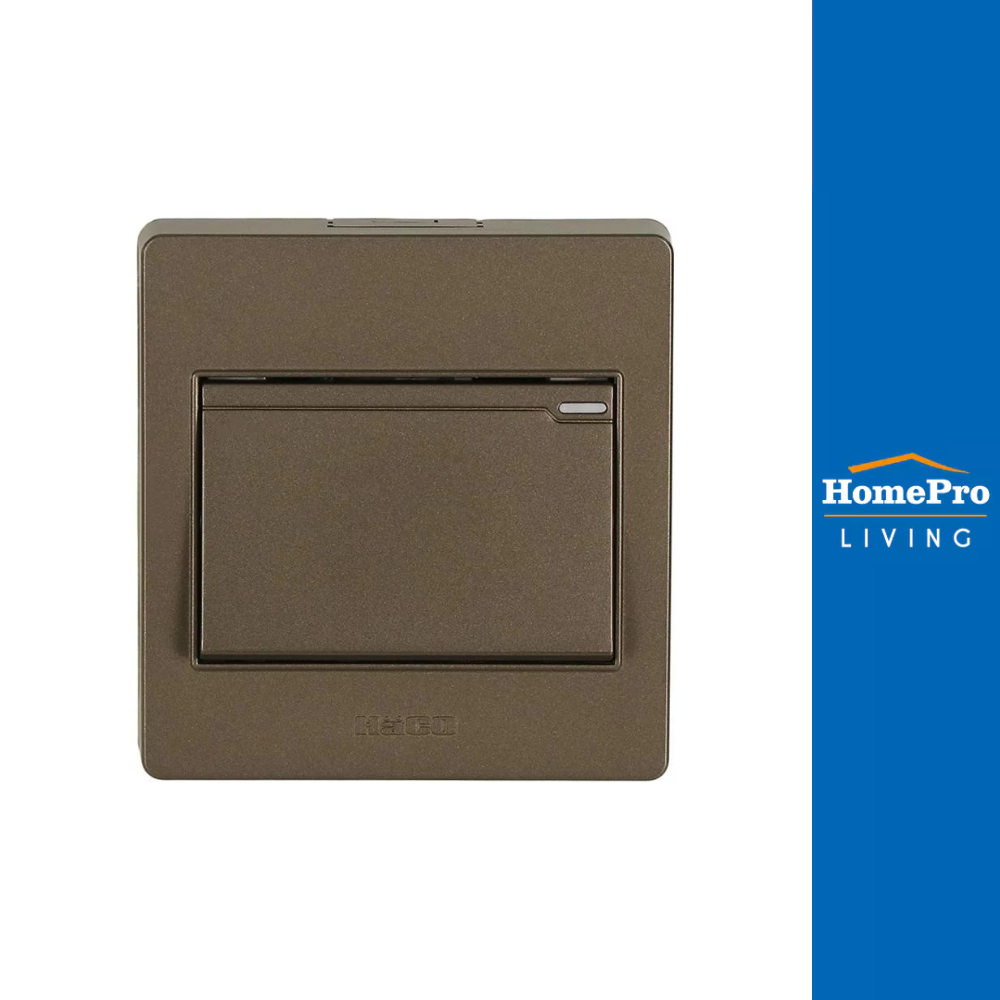 HACO ชุดสวิตช์ 1 ทาง 1 ช่อง  M3N-S11-CC สีน้ำตาลดำ